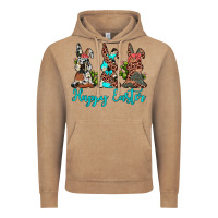 Vintage Coffee happy easter leopard cowhide turquoise cactus bunny's Vintage Hoodie - JahusDesignShop