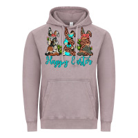 Vintage Zinc happy easter leopard cowhide turquoise cactus bunny's Vintage Hoodie - JahusDesignShop