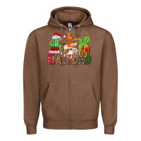 Chestnut feliz navidad santa Zipper Hoodie - MaliasSmallBusiness