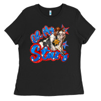 Black oh my stars pig Ladies Tee - Zillion Design Studio
