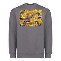 Storm aztec sunflower leopard background Heavyweight Sweatshirt - AdoDesignShop