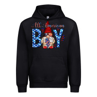 Black All American boy with gnome Urban Hoodie - HowdyJamesFarm