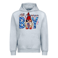 Heather Grey All American boy with gnome Urban Hoodie - HowdyJamesFarm