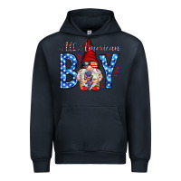 Navy All American boy with gnome Urban Hoodie - HowdyJamesFarm