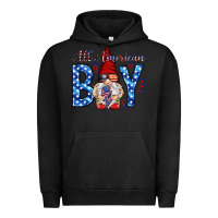 Pigment Black All American boy with gnome Urban Hoodie - HowdyJamesFarm