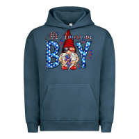 Pigment Midnight Navy All American boy with gnome Urban Hoodie - HowdyJamesFarm