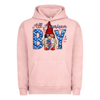 Pigment Salmon All American boy with gnome Urban Hoodie - HowdyJamesFarm