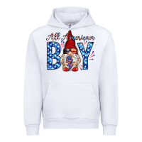 White All American boy with gnome Urban Hoodie - HowdyJamesFarm