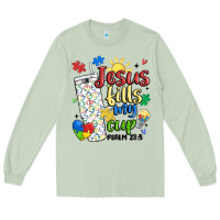 Matcha autism jesus fills my cup Long Sleeve Tee - MaliasSmallBusiness