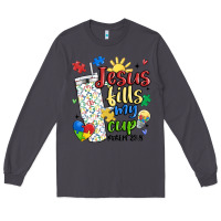 Smoke autism jesus fills my cup Long Sleeve Tee - MaliasSmallBusiness