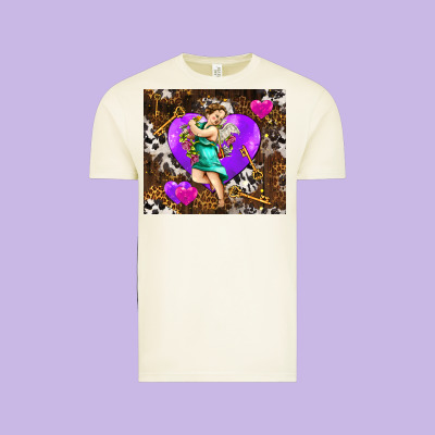 Cupid And Heart Vintage Tee Designed By Adodesignshop