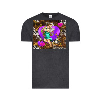 Vintage Black cupid and heart Vintage Tee - AdoDesignShop