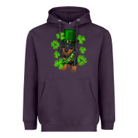 Plum st. patrick's day lucky dachshund puppy Heavyweight Hoodie - RanaPortraitStore