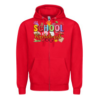 Red school psychologist Zipper Hoodie - MaliasSmallBusiness