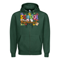 Sports Green school psychologist Zipper Hoodie - MaliasSmallBusiness