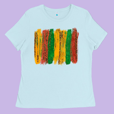 Ladies Tee black history brushstroke