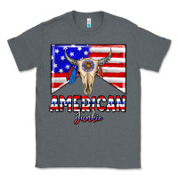 Charcoal Heather American junkie Classic Tee - CowhideDigitalArt