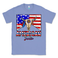 Colony Blue American junkie Classic Tee - CowhideDigitalArt
