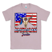 Lilac American junkie Classic Tee - CowhideDigitalArt