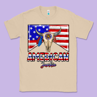 American Junkie Classic Tee Designed By Cowhidedigitalart