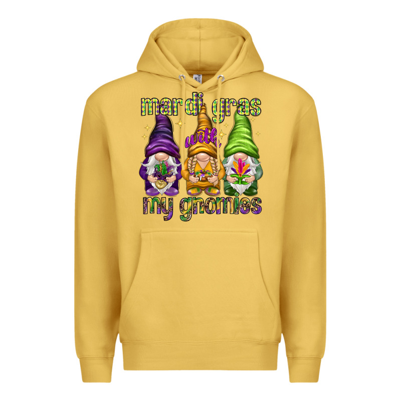 Mardi Gras With My Gnomes Premium Hoodie by NancyCooperArtShop | Teevron