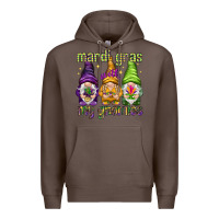 Coffee Mardi Gras with my gnomes Premium Hoodie - NancyCooperArtShop