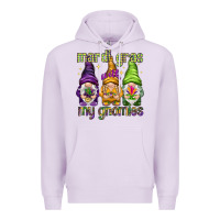 Lilac Mardi Gras with my gnomes Premium Hoodie - NancyCooperArtShop
