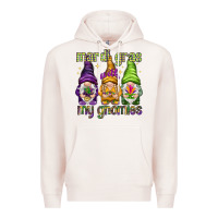 Pale Pink Mardi Gras with my gnomes Premium Hoodie - NancyCooperArtShop