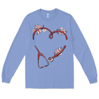 Colony Blue custom heart stethoscope Long Sleeve Tee - MaliasSmallBusiness