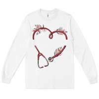 White custom heart stethoscope Long Sleeve Tee - MaliasSmallBusiness