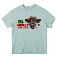 Arona merry christmas highland calf with candy cane Heavy Core Tee - RanaPortraitStore