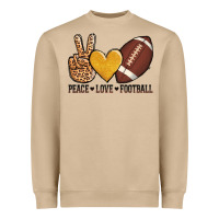 Mushroom peace love football Heavyweight Sweatshirt - AdoDesignShop