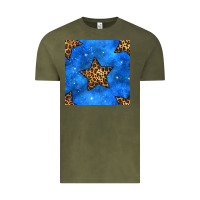 Vintage Olive 4th of july leopard stars seamless pattern Vintage Tee - BundleAndBundleShop