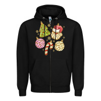 Black christmas conchas Zipper Hoodie - MaliasSmallBusiness