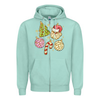 Seafoam christmas conchas Zipper Hoodie - MaliasSmallBusiness