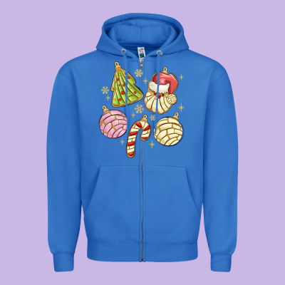 Christmas Conchas Zipper Hoodie Designed By Maliassmallbusiness