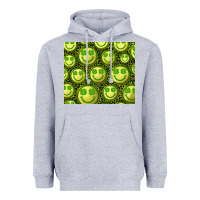 Heather Grey st. patrick's day lucky face Heavyweight Hoodie - RanaPortraitStore