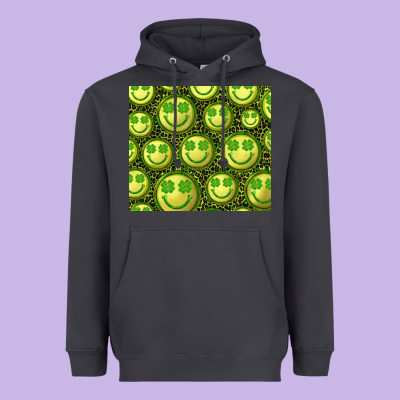 St. Patrick's Day Lucky Face Heavyweight Hoodie Designed By Ranaportraitstore