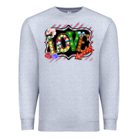 Heather Grey love frame digital valentines day Premium Sweatshirt - Bettercallsaul