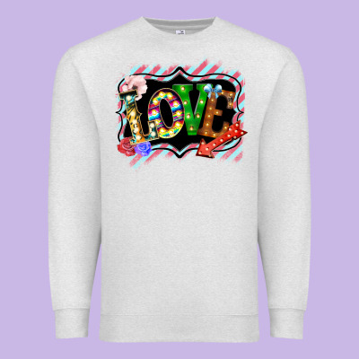 Love Frame Digital Valentines Day Premium Sweatshirt Designed By Bettercallsaul