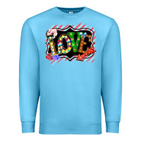 Ocean Blue love frame digital valentines day Premium Sweatshirt - Bettercallsaul