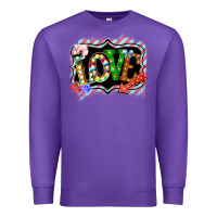 Purple love frame digital valentines day Premium Sweatshirt - Bettercallsaul