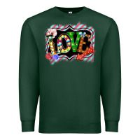 Sports Green love frame digital valentines day Premium Sweatshirt - Bettercallsaul