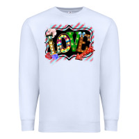 White love frame digital valentines day Premium Sweatshirt - Bettercallsaul