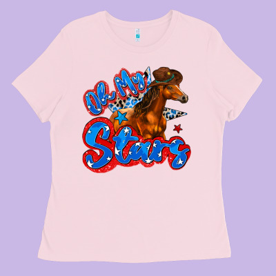 Oh My Stars Horse Ladies Tee Designed By Zillion Design Studio