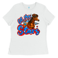 White oh my stars horse Ladies Tee - Zillion Design Studio