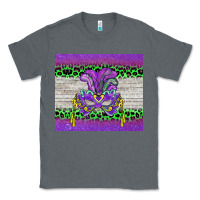 Charcoal Heather mardi gras  mask Classic Tee - BarkalooDesign