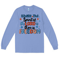 Colony Blue where the spirit of the lord is there is freedom Long Sleeve Tee - MaliasSmallBusiness