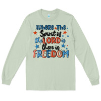 Matcha where the spirit of the lord is there is freedom Long Sleeve Tee - MaliasSmallBusiness