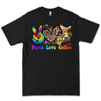 Black peace love  coffee Premium Tee - Zillion Design Studio